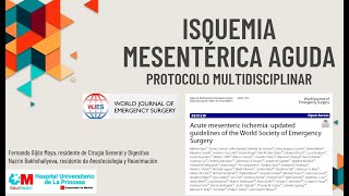 Isquemia mesentérica aguda protocolo multidisciplinar [upl. by Marlea141]