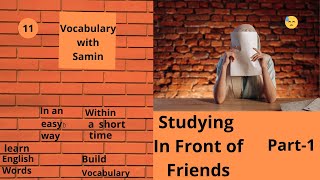 Learn English Vocabulary Studying In Front Of Friends Part 1 vocabularywithsamin [upl. by Yelrak357]