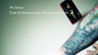 Time Interpolation Optical Flow VS Frame Blending VS Frame Sampling with Adobe Premiere GH4 900fps [upl. by Schach]