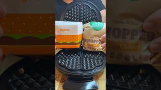 Waffled BIG MAC VS WHOPPER CHEESE  McDonald’s VS Burger King asmr shorts [upl. by Kathryne]