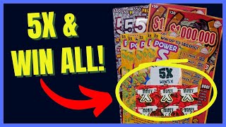 5X amp Win All 💥 Power Shot Luck 500X Kentucky Lottery Tickets 🔥 Scratching Lottery Wins [upl. by Grefer]