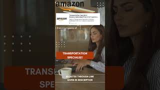 Amazon is hiring for Transportation Specialist amazon job career shorts ytshortsindia [upl. by Iolenta]