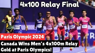 Historic Victory Canada’s 4x100m Relay Team Strikes Gold in Paris [upl. by Lysander]