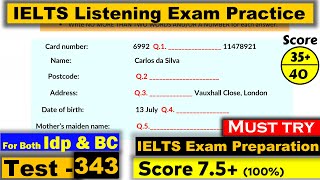 IELTS Listening Practice Test 2023 with Answers Real Exam  343 [upl. by Huckaby487]