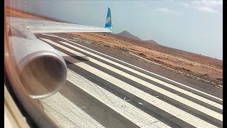 NEOS AIR Boeing 737800 decollo da Sal Capo Verde 1080p Full HD [upl. by Ainesell659]