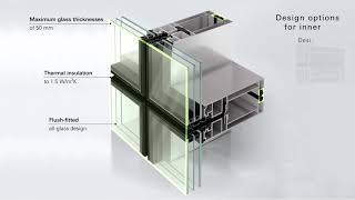 Schüco AF UDC 80 SG  Dynamic unitised façade with allglass appearance and high design flexibility [upl. by Munafo144]