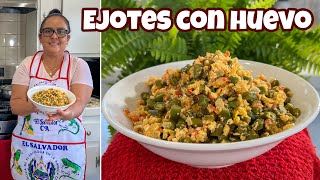 Como hacer EJOTES CON HUEVO almuerzo o cena que no cuesta nada [upl. by Notrem]