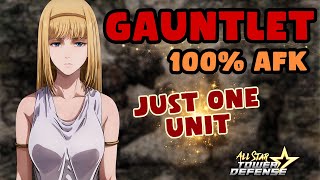 How to do Gauntlet with only 1 unit and 100 AFK  All Star Tower Defense [upl. by Tnecniv]