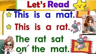 CVC Reading Lesson 1  CVC words in Sentences  Sentences with Short Vowel Aa [upl. by Gabey]