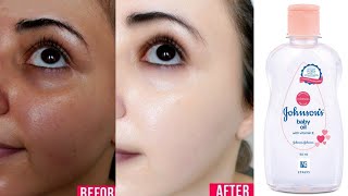 Johnsons baby oil for face whitening  Permanent skin whitening at home  Fast skin whitening tips [upl. by Torry]