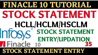 Finacle 10 Tutorial  Stockstatement updation  how to enter stock statement Learn and gain [upl. by Guidotti]