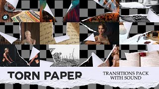 Torn Paper Transitions After Effects Templates [upl. by Audwin]