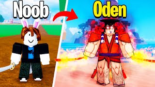 Upgrading NOOB to GOD Oden in Blox Fruits [upl. by Genesa887]