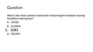 FRCS ENT Revision Nonsyndromic hearing loss [upl. by Serolod5]