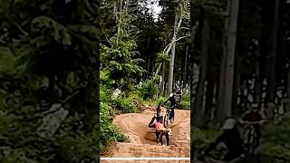 I think he bottomed out mtb mountainbike crash failfriday [upl. by Biddick]