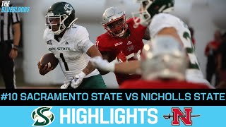 Sacramento State vs Nicholls State Highlights Week 1 College Football Highlights  The Bluebloods [upl. by Maleeny]