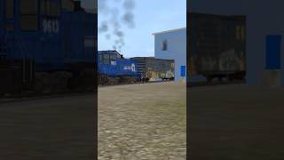 Conrail SW1500 switching empty boxcars into the warehouse trainz trainzdriver2 [upl. by Bach97]