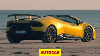 Lamborghini Huracan Performante Spyder 2018 review  Autocar [upl. by Seuqcaj]