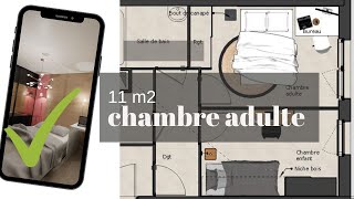 2 variantes de décoration chambre parentale 11m2 [upl. by Losse]