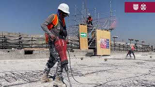 Trabajamos en la renivelación de vías de la terminal Pantitlán de la Línea 9 del Metro [upl. by Starkey321]