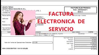 COMO EMITIR UNA FACTURA ELECTRONICA DE SERVICIO  SUNAT 2023 [upl. by Natanhoj509]