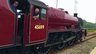 West Somerset Steam Express LMS Jubilee Class 6P 45699 Galatea At Frome On Sat 13th August 2016 [upl. by Winnah]