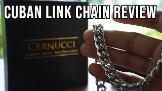 CERNUCCI 12MM CUBAN LINK WHITE GOLD CHAIN REVIEW AND UNBOXING [upl. by Ara780]