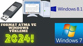 USB İLE WİNDOWS YÜKLEME VE FORMAT ATMA2024 [upl. by Leibman]