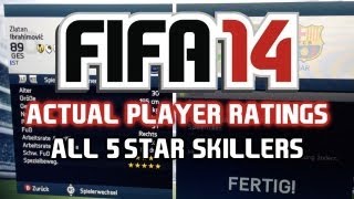 FIFA 14  ALL 5 Skillers amp Actual Player Ratings XBOX360PS3 Demo HD [upl. by Fahland130]