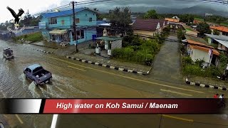 High water on Koh Samui12016 Maenam  overflown with my drone [upl. by Aneres]