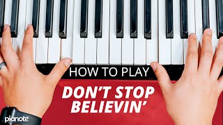 How to Play quotDont Stop Believinquot by Journey Piano Lesson  PDF sheet music [upl. by Mharba2]