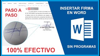 Insertar firma en Word 100 eficaz sin programas [upl. by Short]