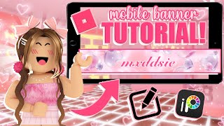 how to make a ROBLOX youtube banner on MOBILE  mxddsie ♡ [upl. by Jakob]