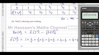 WST0101 Edexcel IAL S1 January 2022 Q4 Discrete Random Variables Linear Transformations [upl. by Venola46]