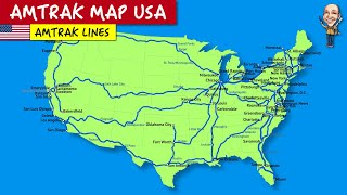 Amtrak map USA Understand Americas train routes [upl. by Bailar]