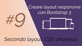 Creare Layout Responsive con Bootstrap 3 9  CSS dinamico [upl. by Hallam]