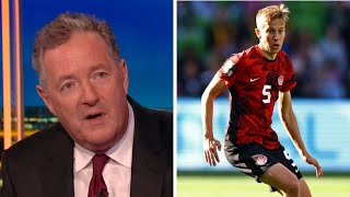 quotIts The WOMENS World Cupquot Piers Morgan on Transgender NonBinary Footballer Quinn [upl. by Afrikah]