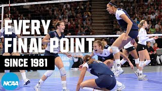 Every NCAA volleyball championship match point 19812024 [upl. by Syla]