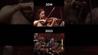 Hilary Hahn playing Brahms Violin Concerto in 2014 vs 2023 concert violin classicalmusic music [upl. by Seravat]