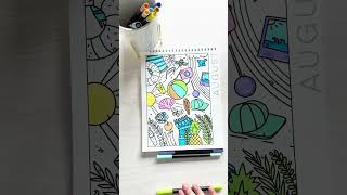 Coloring Page Calendar for Adults by A Brighter Year shorts coloringbooksforadults [upl. by Sulamith]