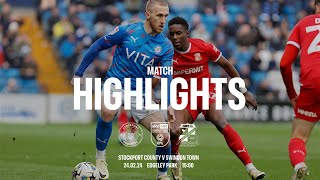 Stockport County Vs Swindon Town  Match Highlights  240224 [upl. by Rozalin]