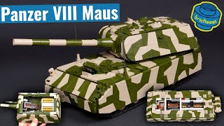 Finally with Camouflage  Panzerkampfwagen VIII quotMausquot  QuanGuan 100234 Speed Build Review [upl. by Trela]