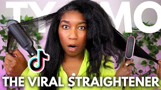 I Bought The Viral TikTok Tymo Straightening Brush Review Type 4 Natural Hair [upl. by Cony]