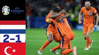 HOLANDA VS TURQUIA  21  EUROCOPA HIGHLIGHTS 2024 Cuartos de FINAL [upl. by Neik546]