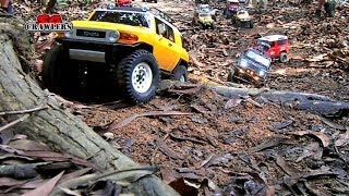 17 scale trucks Axial scx10 gmade sawback jeep RC offroad adventures at Bangkit Road Trail Part 2 [upl. by Bonine]