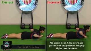 Preparation Drill Exercise 8 Prone Row [upl. by Neelak]