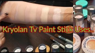 How to Use Krylon Tv Paint Stick  Krylon Paint Stick  Kryolan Pancake use  Real Beauty Secrets [upl. by Davie]