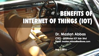 IOT Talk Series Part5  Benefits of Internet of Things IOT [upl. by Utas]