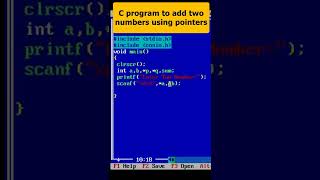 C program to add two numbers using pointer Part 78  C Programming cprogramming [upl. by Annauj]