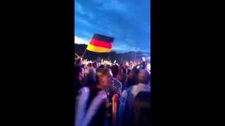 Berlin Fanmeile Deutschland gegen Argentinien 1 0 Mario Götze WM Finale Brasilien 2014 [upl. by Llamaj]